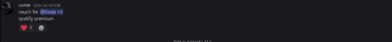 Discord vouch — Spotify Premium