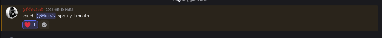 Discord vouch — Spotify 1 month