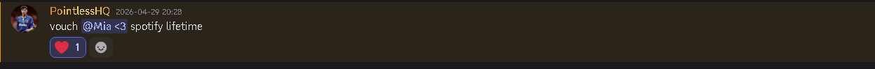 Discord vouch — Spotify lifetime