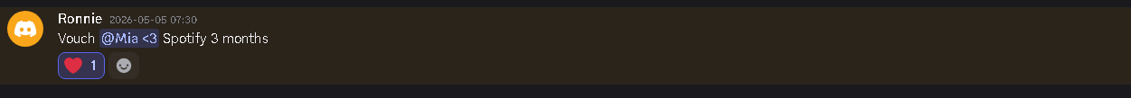 Discord vouch — Spotify 3 months