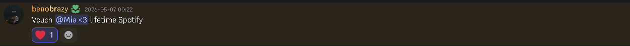 Discord vouch — lifetime Spotify