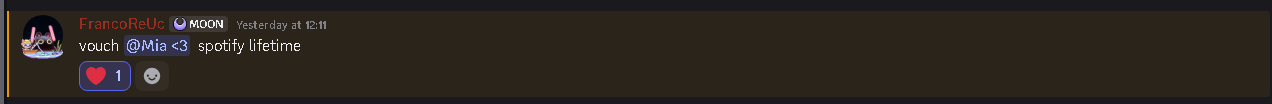 Discord vouch — Spotify lifetime